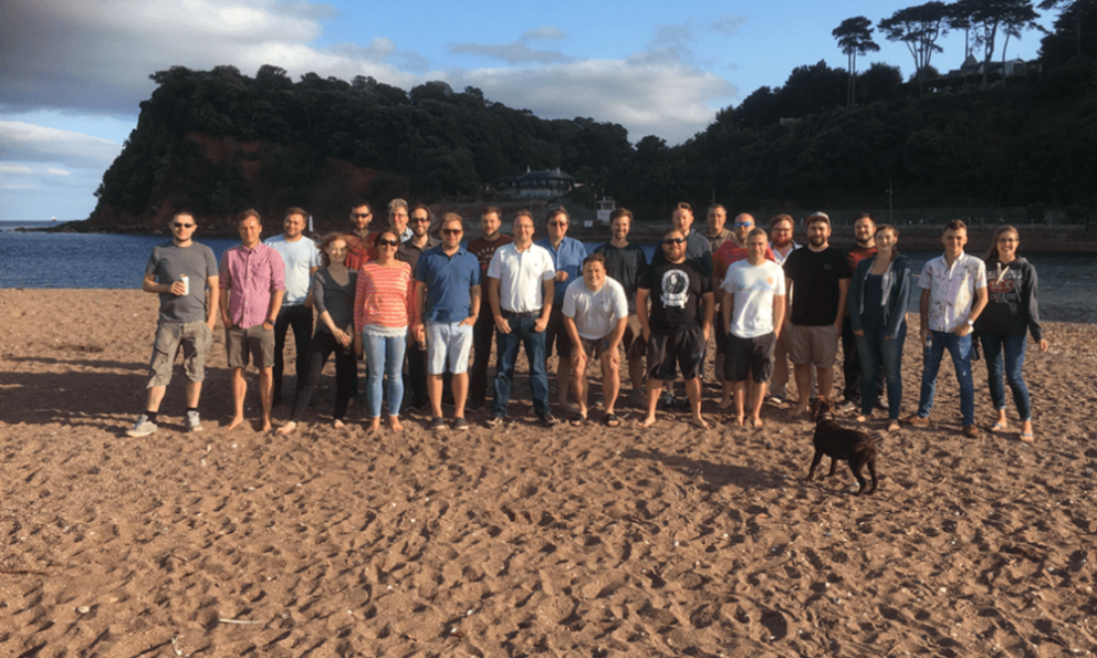DigiTickets team on the beach